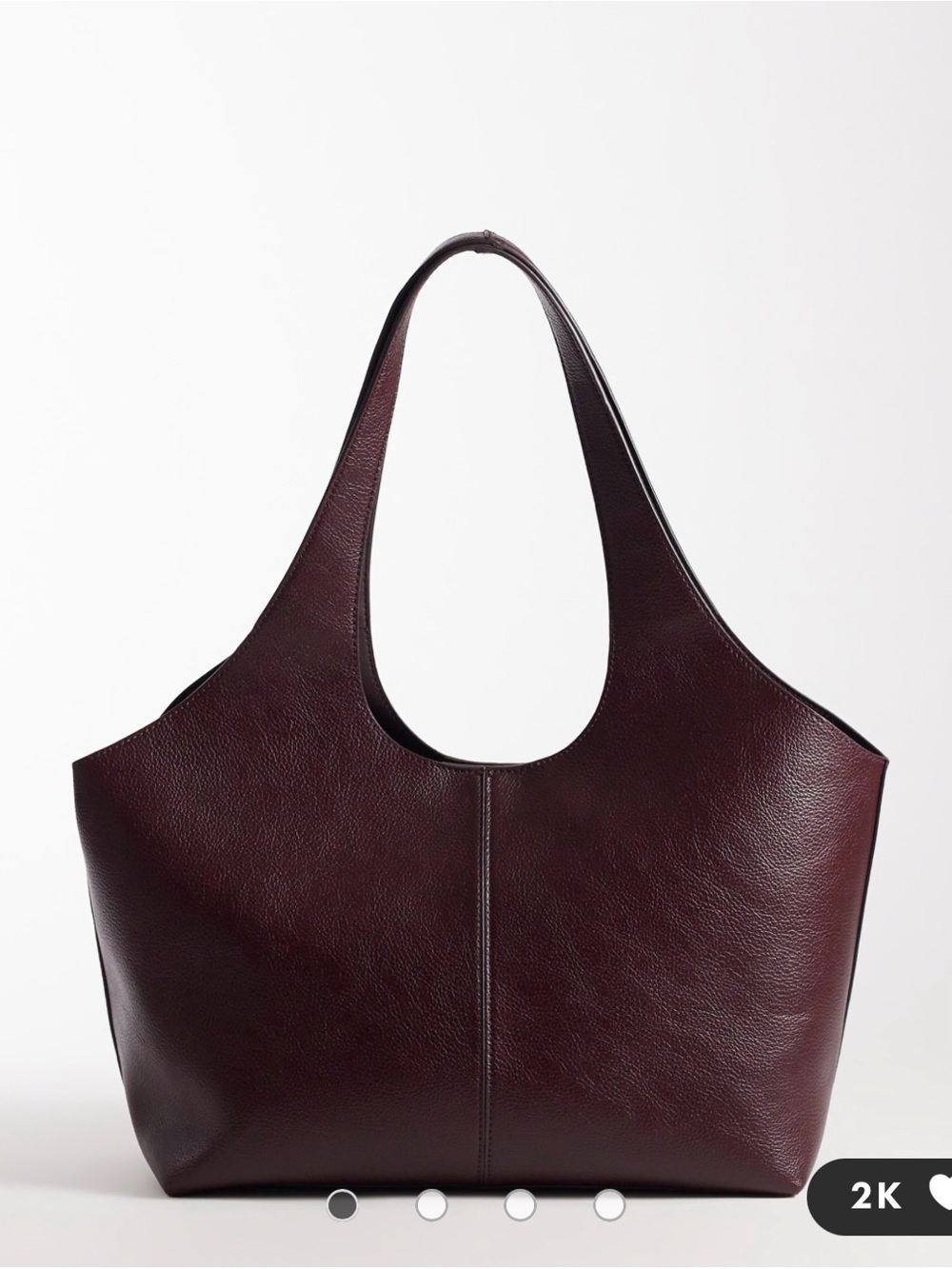 MANGO Large Faux Leather Shopper Tote in Brown/Chocolate - Picture 6 of 9